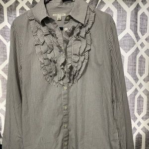 Banana Republic button down with ruffles